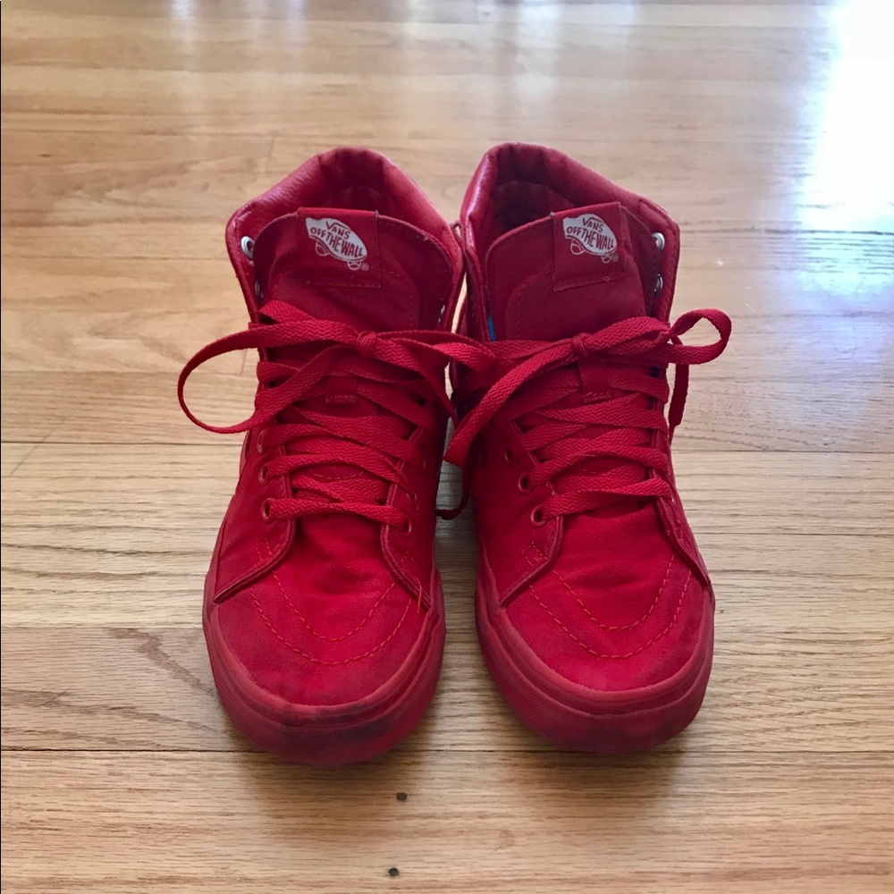 Red high top Vans